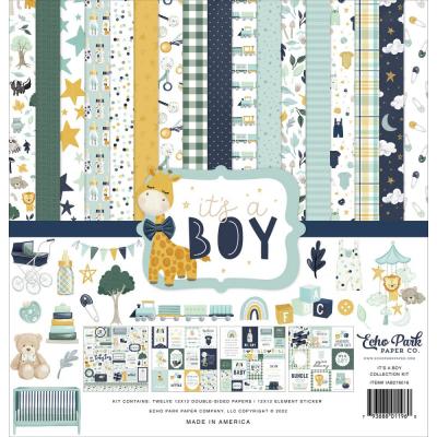 Echo Park It's A Boy Designpapier - Collection Kit
